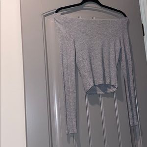 Grey off the shoulder top